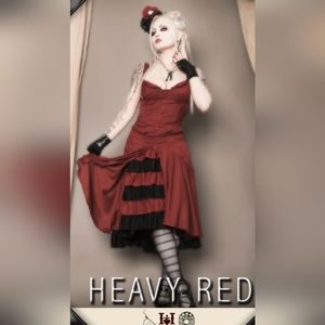 NWT Heavy Red Crimson tea party dress 2XL Halloween Costume